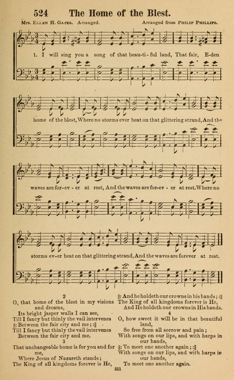 The New Jubilee Harp: or Christian hymns and song. a new collection of hymns and tunes for public and social worship page 311