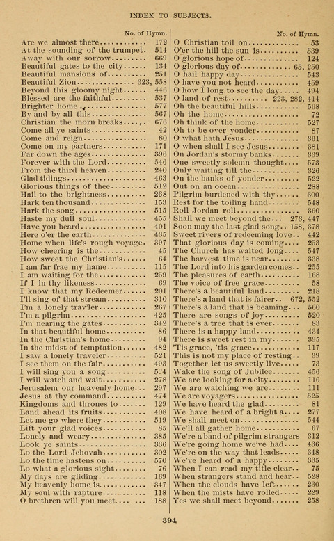 The New Jubilee Harp: or Christian hymns and song. a new collection of hymns and tunes for public and social worship page 394