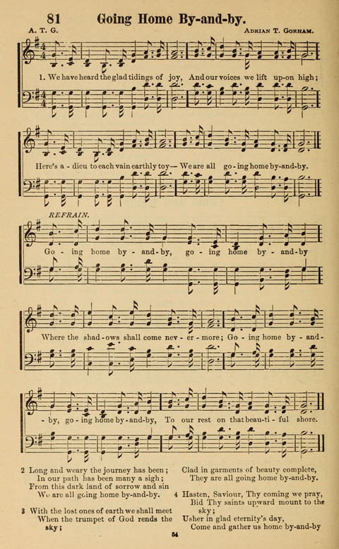 The New Jubilee Harp: or Christian hymns and song. a new collection of hymns and tunes for public and social worship page 54
