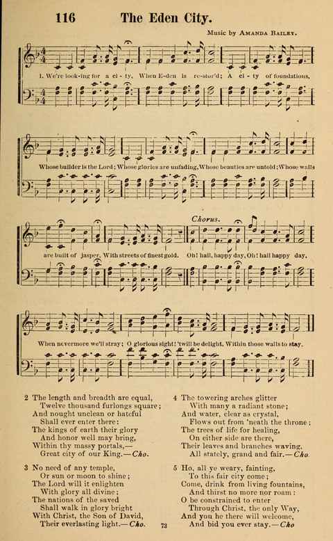 The New Jubilee Harp: or Christian hymns and song. a new collection of hymns and tunes for public and social worship page 73