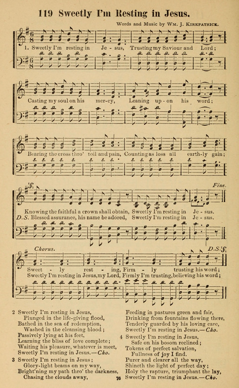 The New Jubilee Harp: or Christian hymns and song. a new collection of hymns and tunes for public and social worship page 76