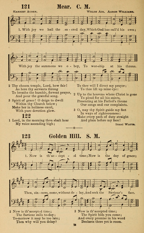 The New Jubilee Harp: or Christian hymns and song. a new collection of hymns and tunes for public and social worship page 78