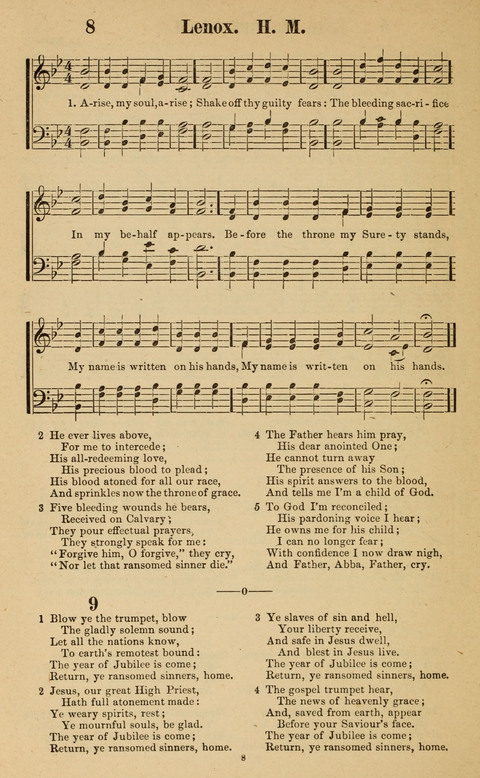 The New Jubilee Harp: or Christian hymns and song. a new collection of hymns and tunes for public and social worship page 8