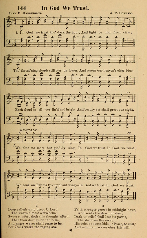 The New Jubilee Harp: or Christian hymns and song. a new collection of hymns and tunes for public and social worship page 87