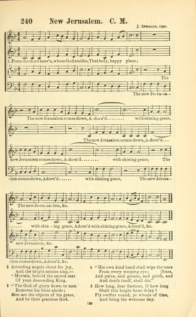 The New Jubilee Harp: or Christian hymns and songs. a new collection of hymns and tunes for public and social worship (With supplement) page 139