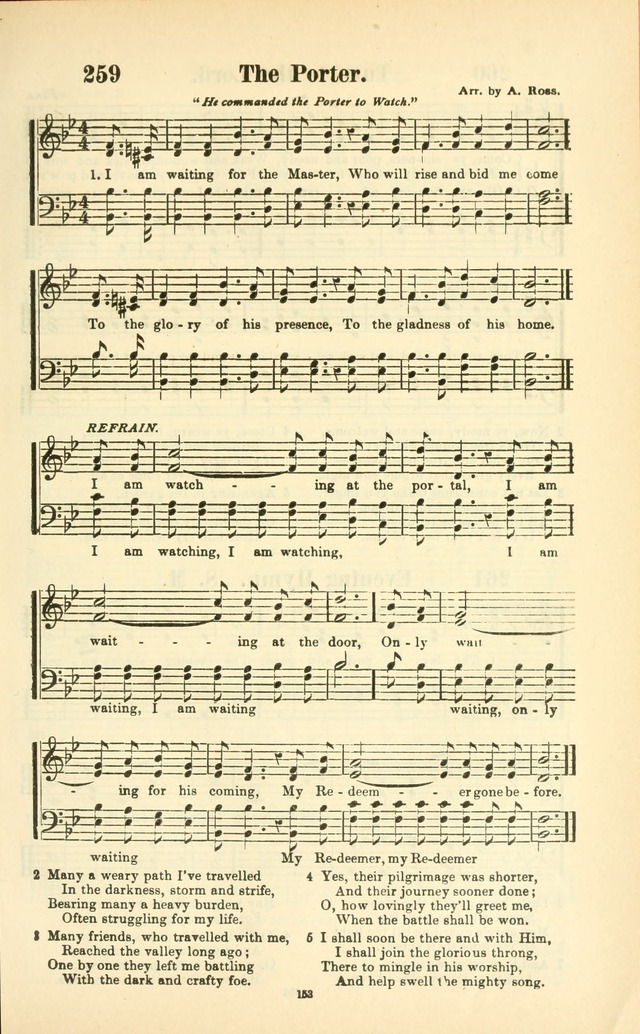 The New Jubilee Harp: or Christian hymns and songs. a new collection of hymns and tunes for public and social worship (With supplement) page 153