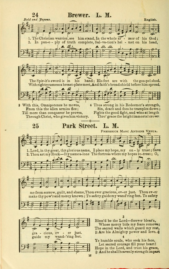 The New Jubilee Harp: or Christian hymns and songs. a new collection of hymns and tunes for public and social worship (With supplement) page 16