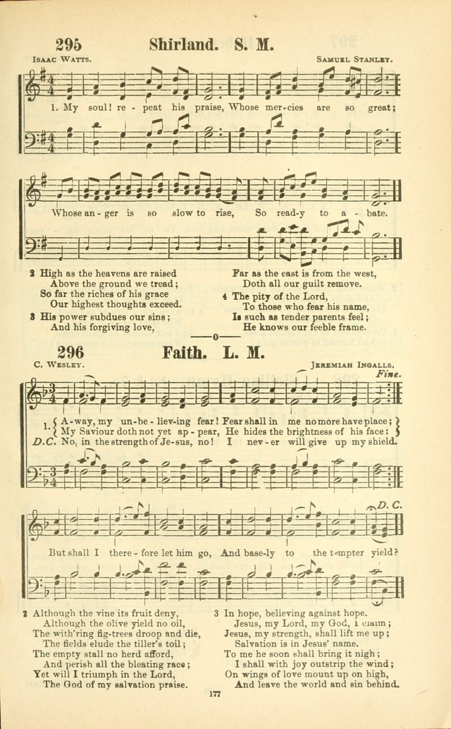 The New Jubilee Harp: or Christian hymns and songs. a new collection of hymns and tunes for public and social worship (With supplement) page 177