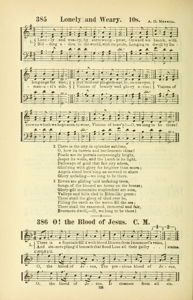 The New Jubilee Harp: or Christian hymns and songs. a new collection of hymns and tunes for public and social worship (With supplement) page 234