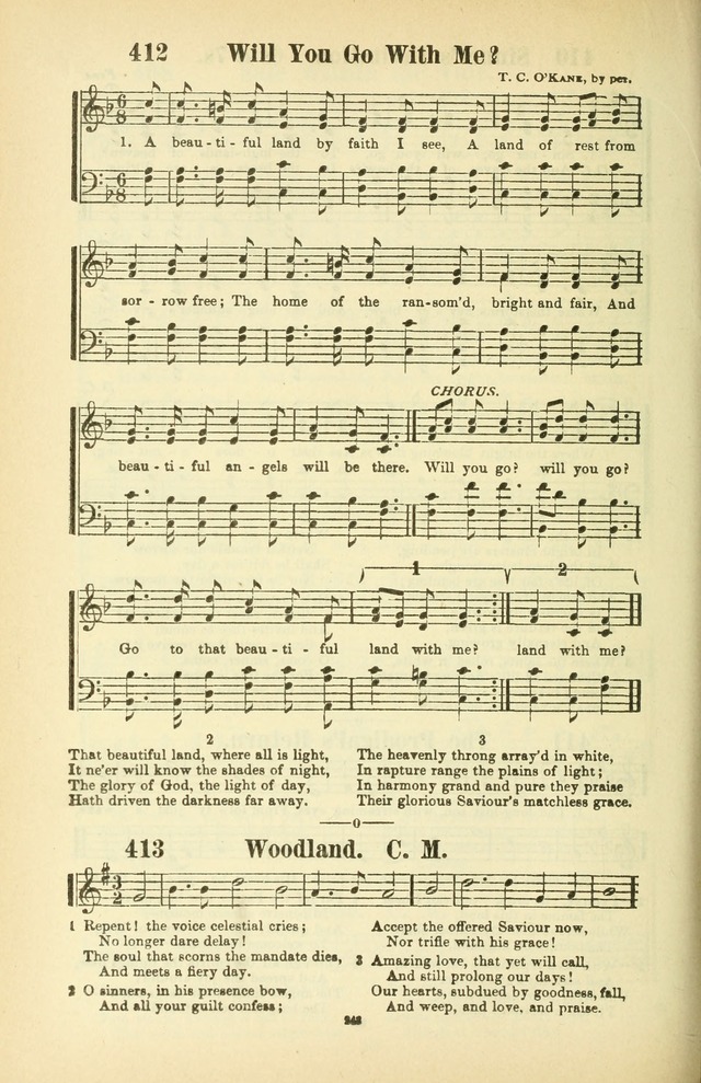 The New Jubilee Harp: or Christian hymns and songs. a new collection of hymns and tunes for public and social worship (With supplement) page 252