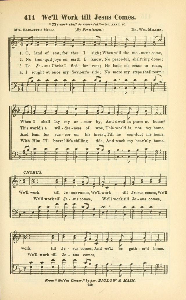 The New Jubilee Harp: or Christian hymns and songs. a new collection of hymns and tunes for public and social worship (With supplement) page 253