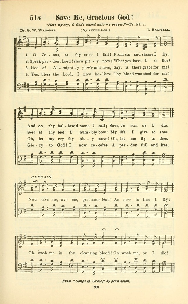 The New Jubilee Harp: or Christian hymns and songs. a new collection of hymns and tunes for public and social worship (With supplement) page 307
