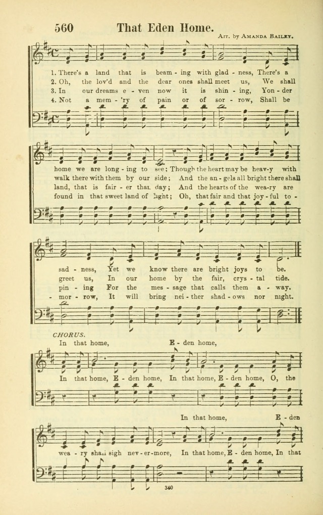 The New Jubilee Harp: or Christian hymns and songs. a new collection of hymns and tunes for public and social worship (With supplement) page 344