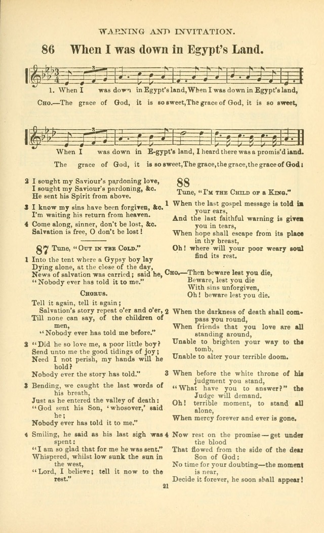 The New Jubilee Harp: or Christian hymns and songs. a new collection of hymns and tunes for public and social worship (With supplement) page 427