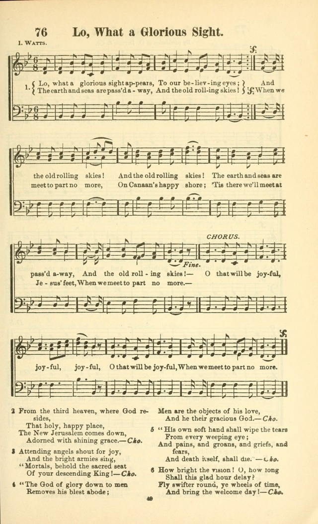 The New Jubilee Harp: or Christian hymns and songs. a new collection of hymns and tunes for public and social worship (With supplement) page 49