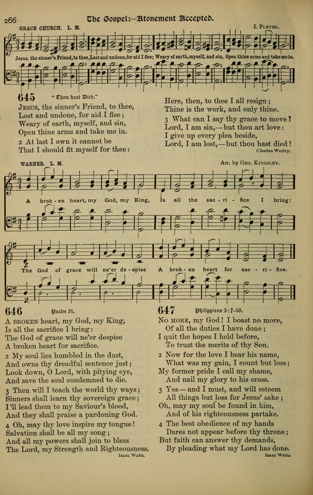 The New Laudes Domini: a selection of spiritual songs, ancient and modern for use in Baptist churches page 266