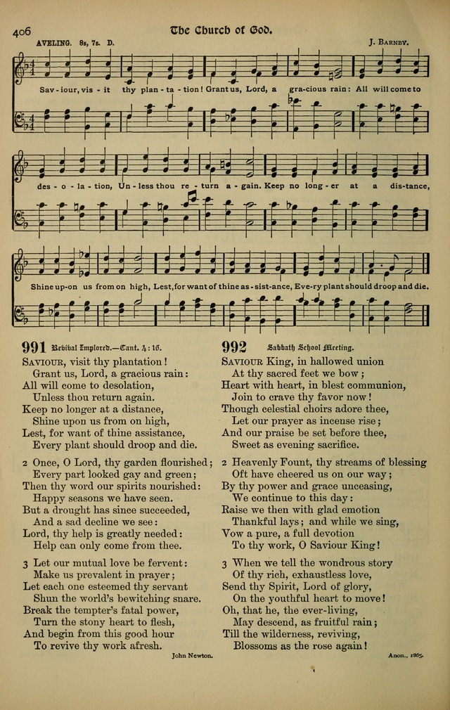 The New Laudes Domini: a selection of spiritual songs, ancient and modern for use in Baptist churches page 406