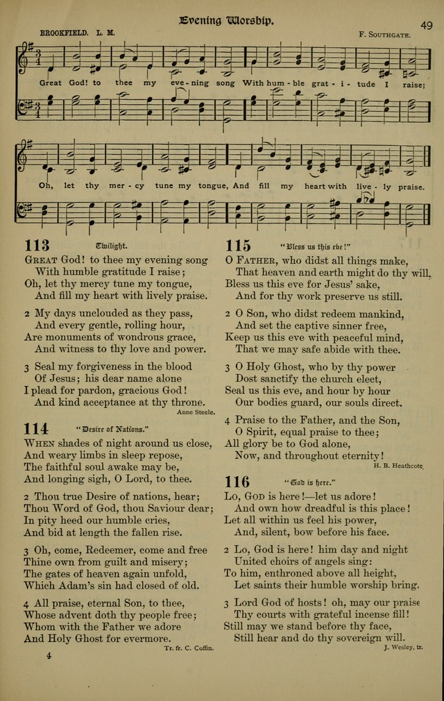 The New Laudes Domini: a selection of spiritual songs, ancient and modern for use in Baptist churches page 49
