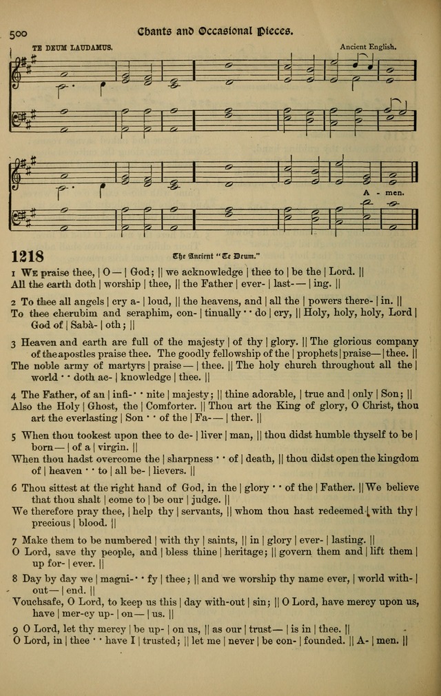 The New Laudes Domini: a selection of spiritual songs, ancient and modern for use in Baptist churches page 500