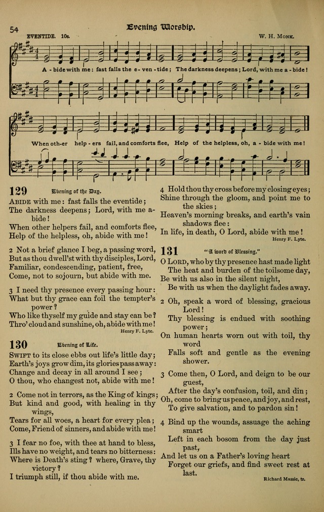 The New Laudes Domini: a selection of spiritual songs, ancient and modern for use in Baptist churches page 54
