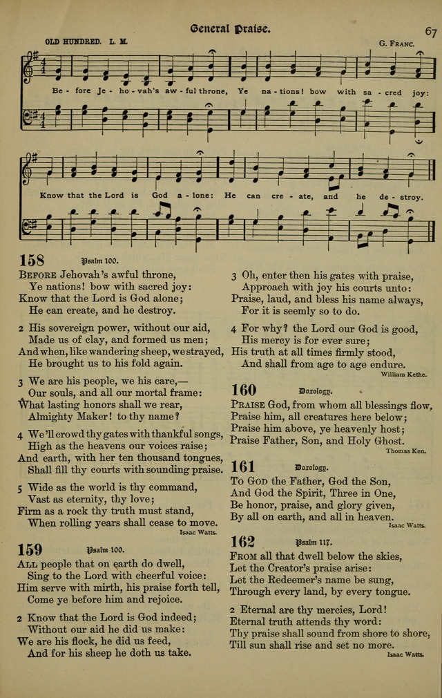 The New Laudes Domini: a selection of spiritual songs, ancient and modern for use in Baptist churches page 67