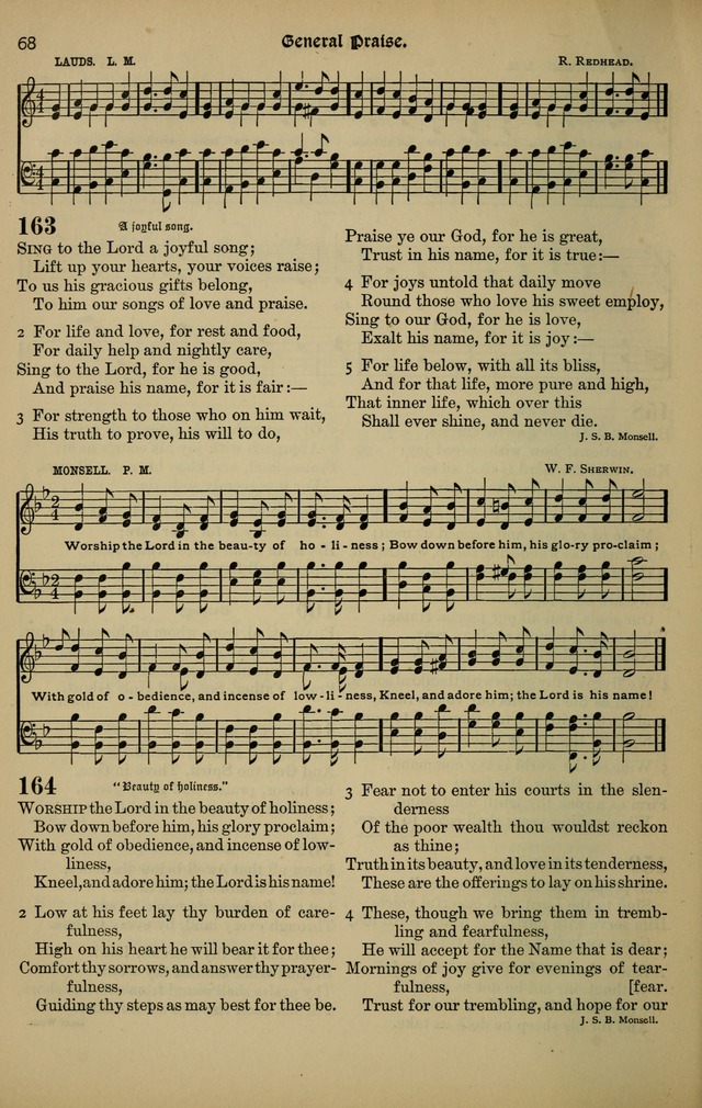 The New Laudes Domini: a selection of spiritual songs, ancient and modern for use in Baptist churches page 68