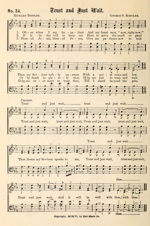 The New Life Hymnal page 34