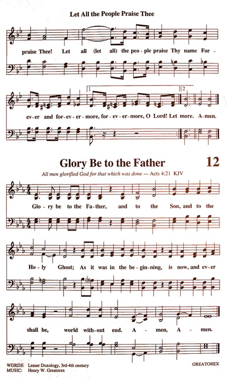 The New National Baptist Hymnal (21st Century Edition) page 11