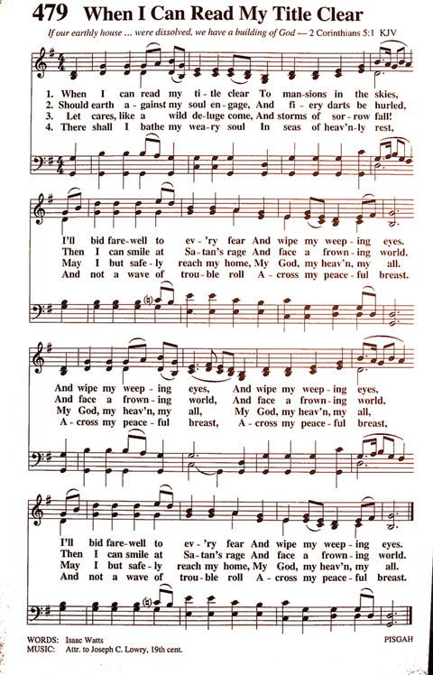 The New National Baptist Hymnal (21st Century Edition) page 598
