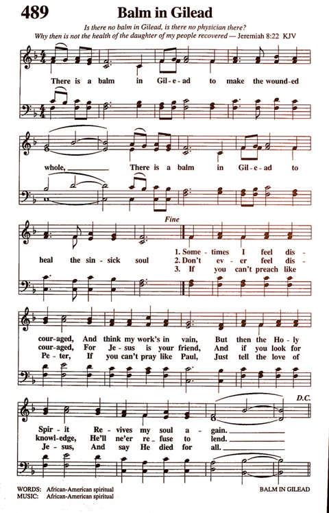 The New National Baptist Hymnal (21st Century Edition) page 612