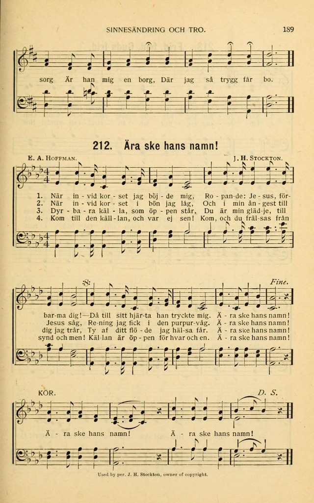 Nya Psalmisten: sånger för allmän och enskild uppbyggelse page 189