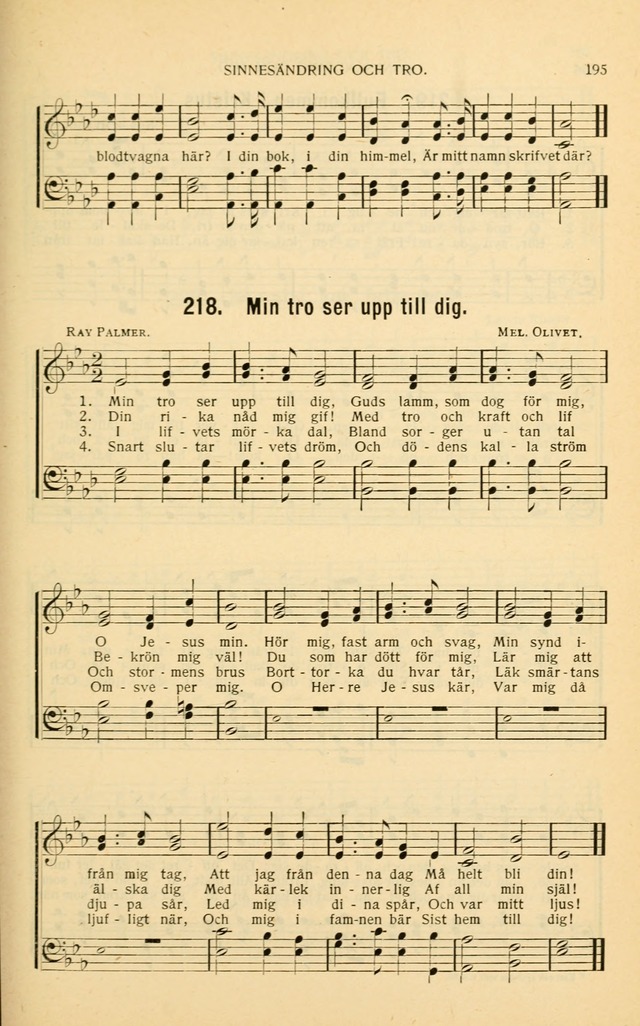 Nya Psalmisten: sånger för allmän och enskild uppbyggelse page 195