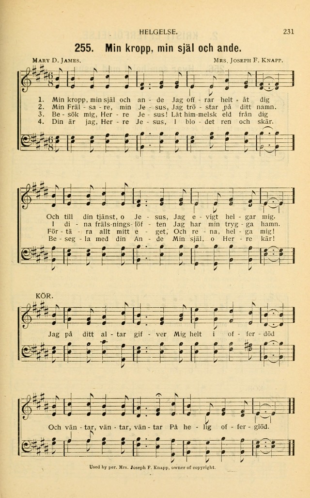 Nya Psalmisten: sånger för allmän och enskild uppbyggelse page 231