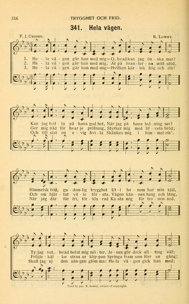 Nya Psalmisten: sånger för allmän och enskild uppbyggelse page 316