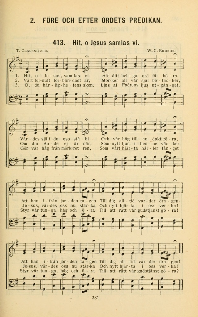 Nya Psalmisten: sånger för allmän och enskild uppbyggelse page 381
