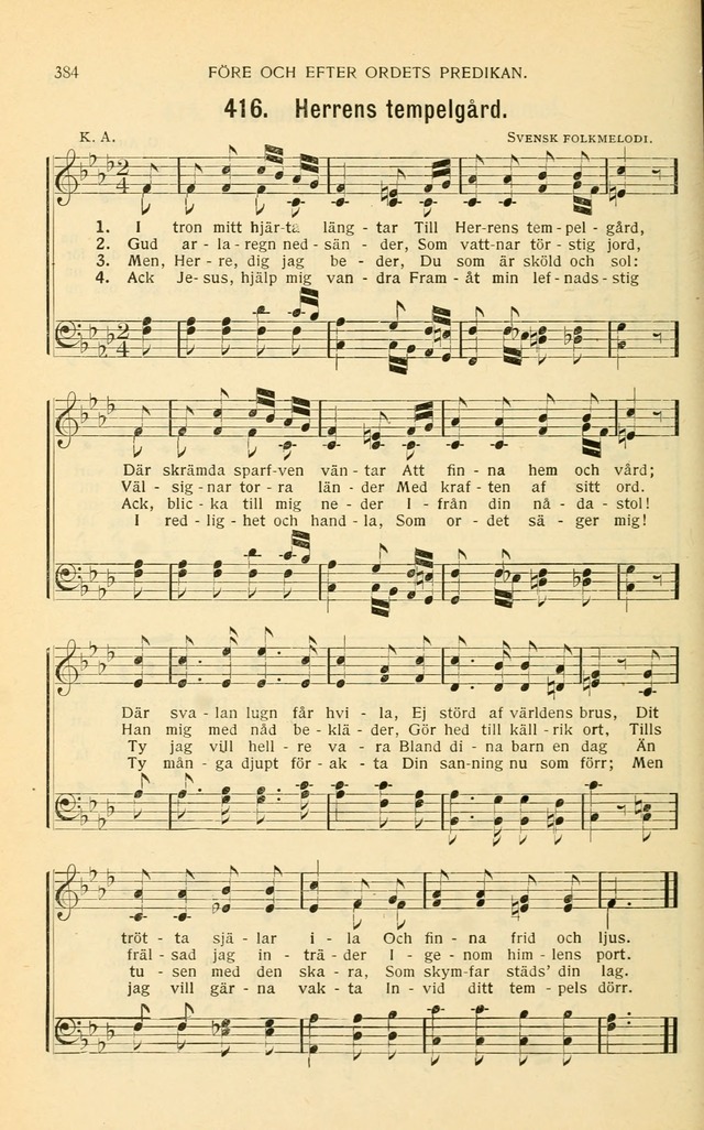 Nya Psalmisten: sånger för allmän och enskild uppbyggelse page 384