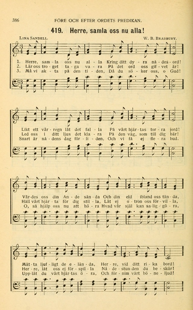 Nya Psalmisten: sånger för allmän och enskild uppbyggelse page 386