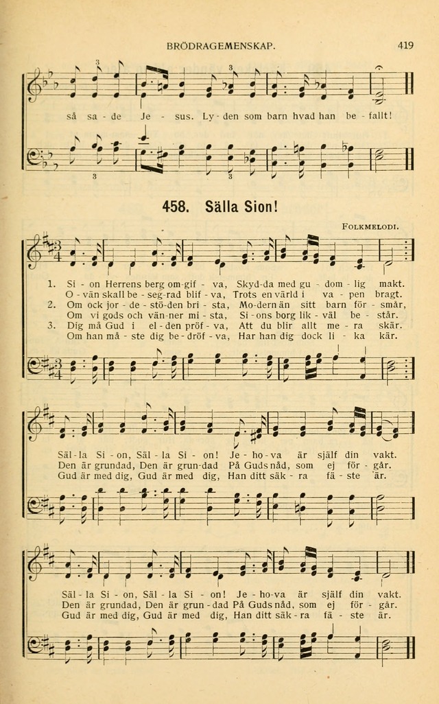 Nya Psalmisten: sånger för allmän och enskild uppbyggelse page 419