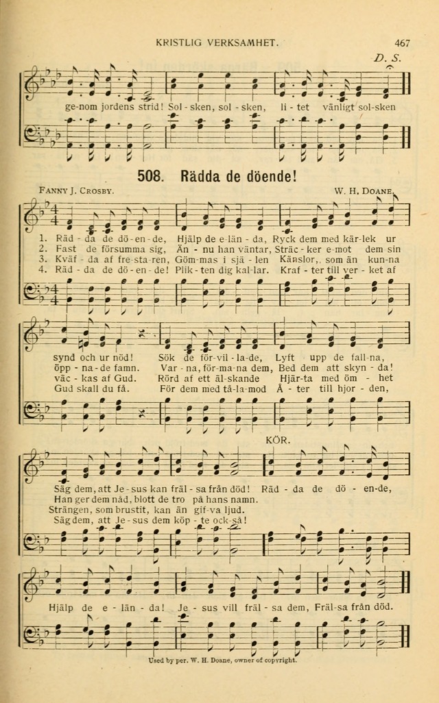 Nya Psalmisten: sånger för allmän och enskild uppbyggelse page 467