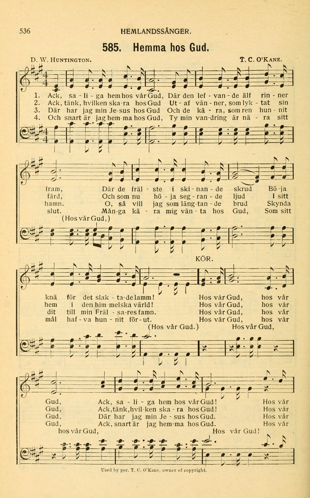 Nya Psalmisten: sånger för allmän och enskild uppbyggelse page 536