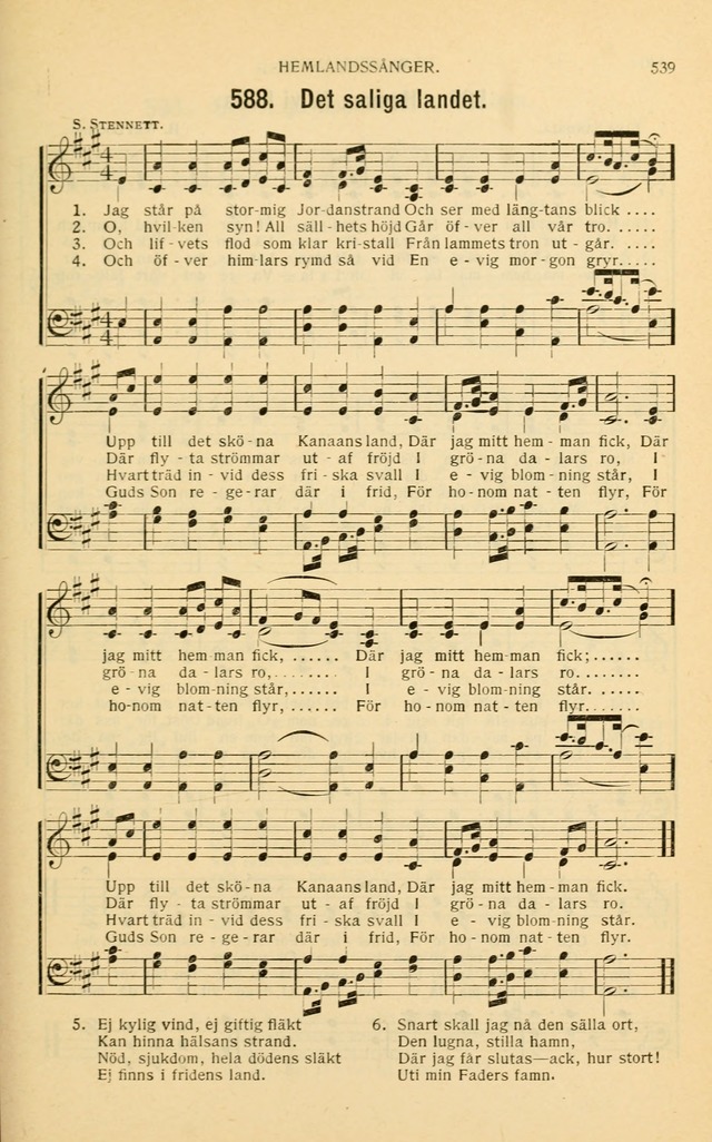 Nya Psalmisten: sånger för allmän och enskild uppbyggelse page 539