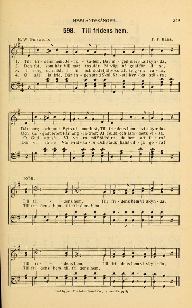 Nya Psalmisten: sånger för allmän och enskild uppbyggelse page 549