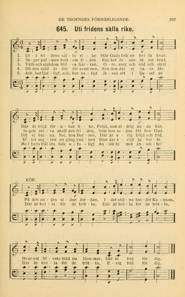 Nya Psalmisten: sånger för allmän och enskild uppbyggelse page 597