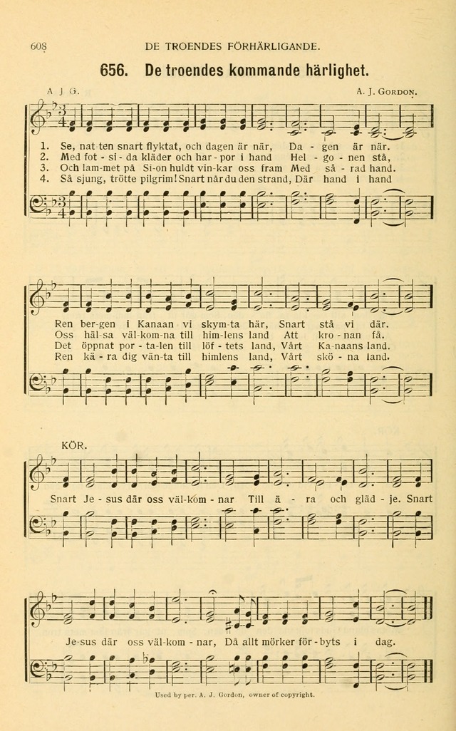 Nya Psalmisten: sånger för allmän och enskild uppbyggelse page 608