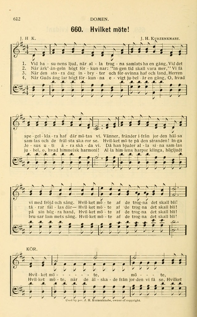 Nya Psalmisten: sånger för allmän och enskild uppbyggelse page 612