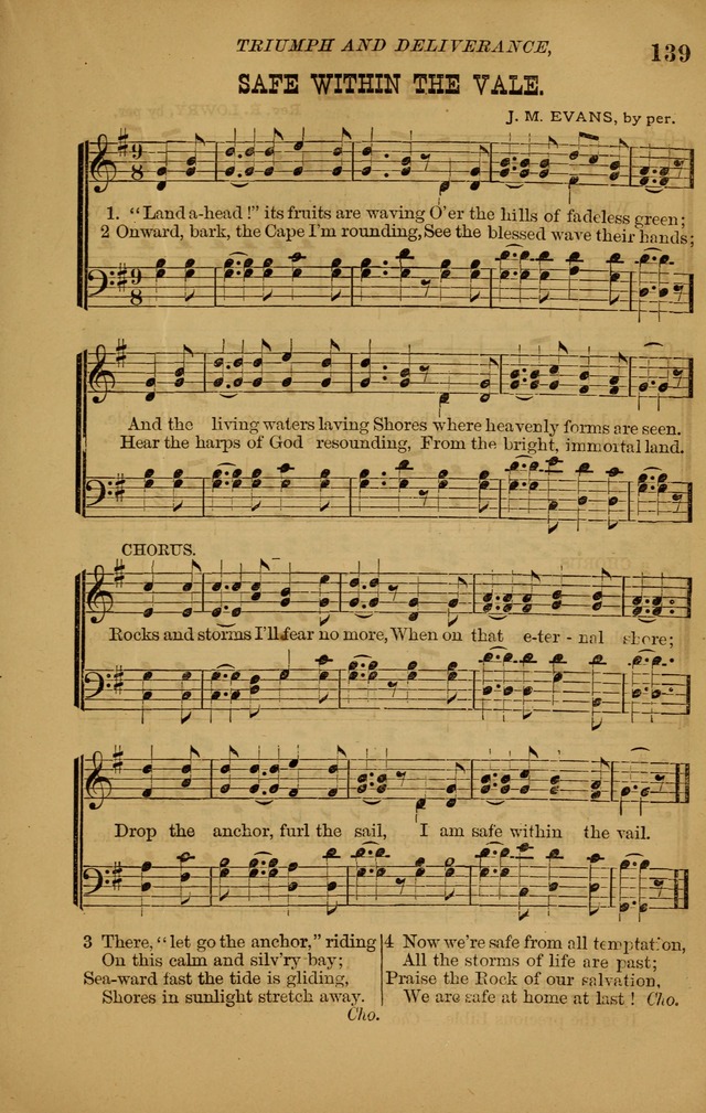 The New Song: consisting of very choice notes of redemption, embracing new original,and also selcted songs, appropriate for prayer and revivial meetings page 139