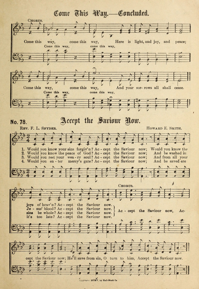 New Songs of the Gospel No. 2: for use in religious meetings page 71
