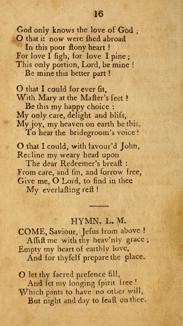 A New Selection of Hymns: collected from various authors page 16