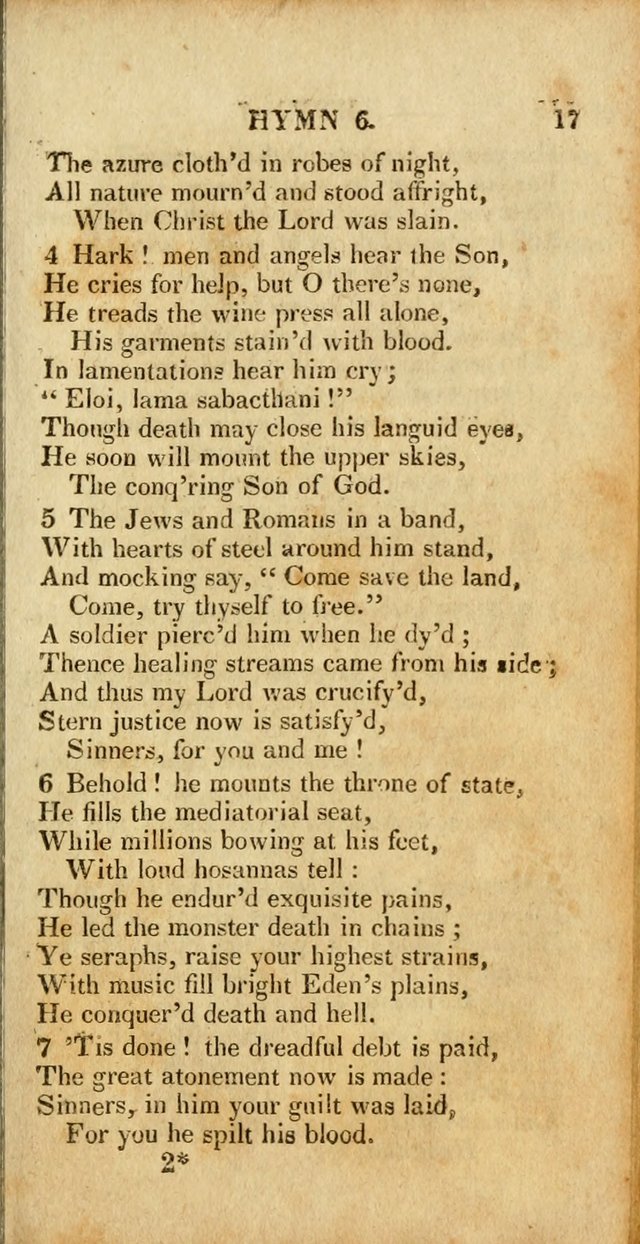 A New Selection of Hymns and Spiritual Songs: designed for prayer, conference and camp-meetings page 17