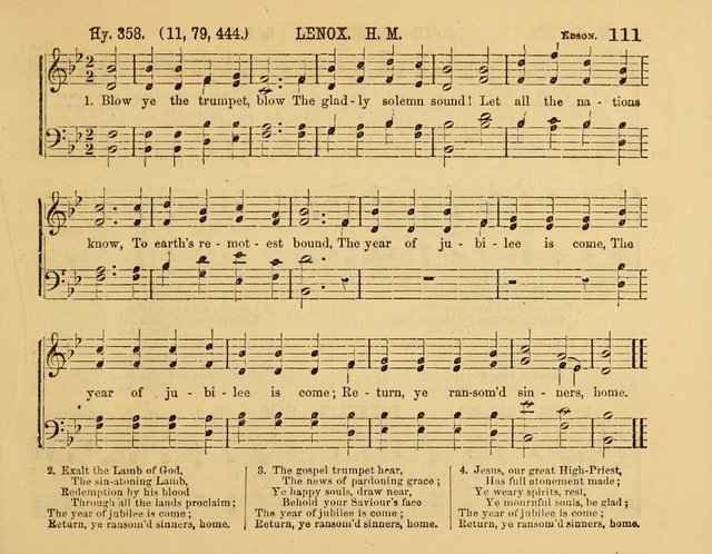 The New Sabbath School Hosanna: enlarged and improved: a choice collection of popular hymns and tunes, original and selected: for the Sunday school and the family circle... page 111